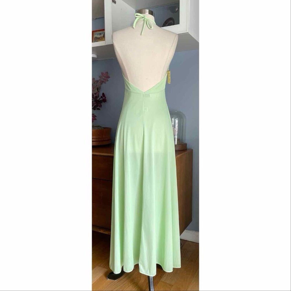 Vtg 70’s Cinandre Leisure Lingerie Maxi Dress Nightgown Loungewear Halter S - Picture 4 of 8